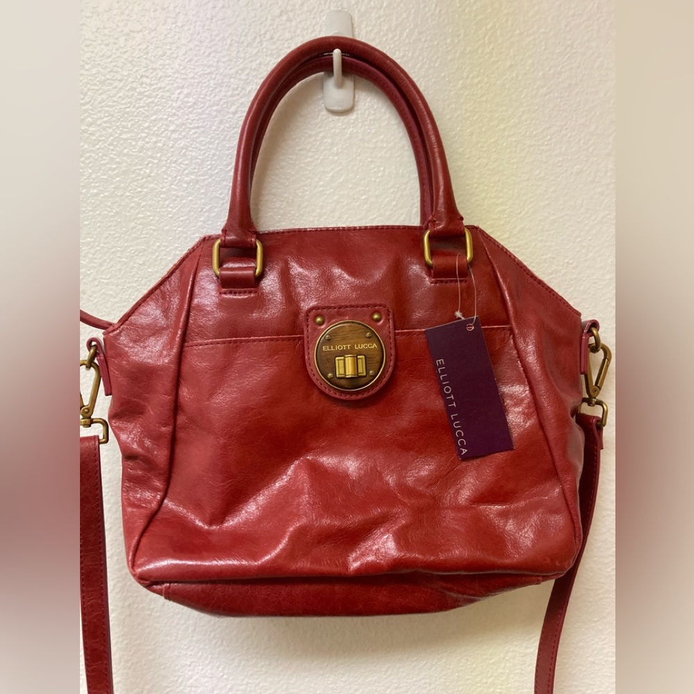 NWT ELLIOTT LUCA Leather Handbag With Shoulder Strap